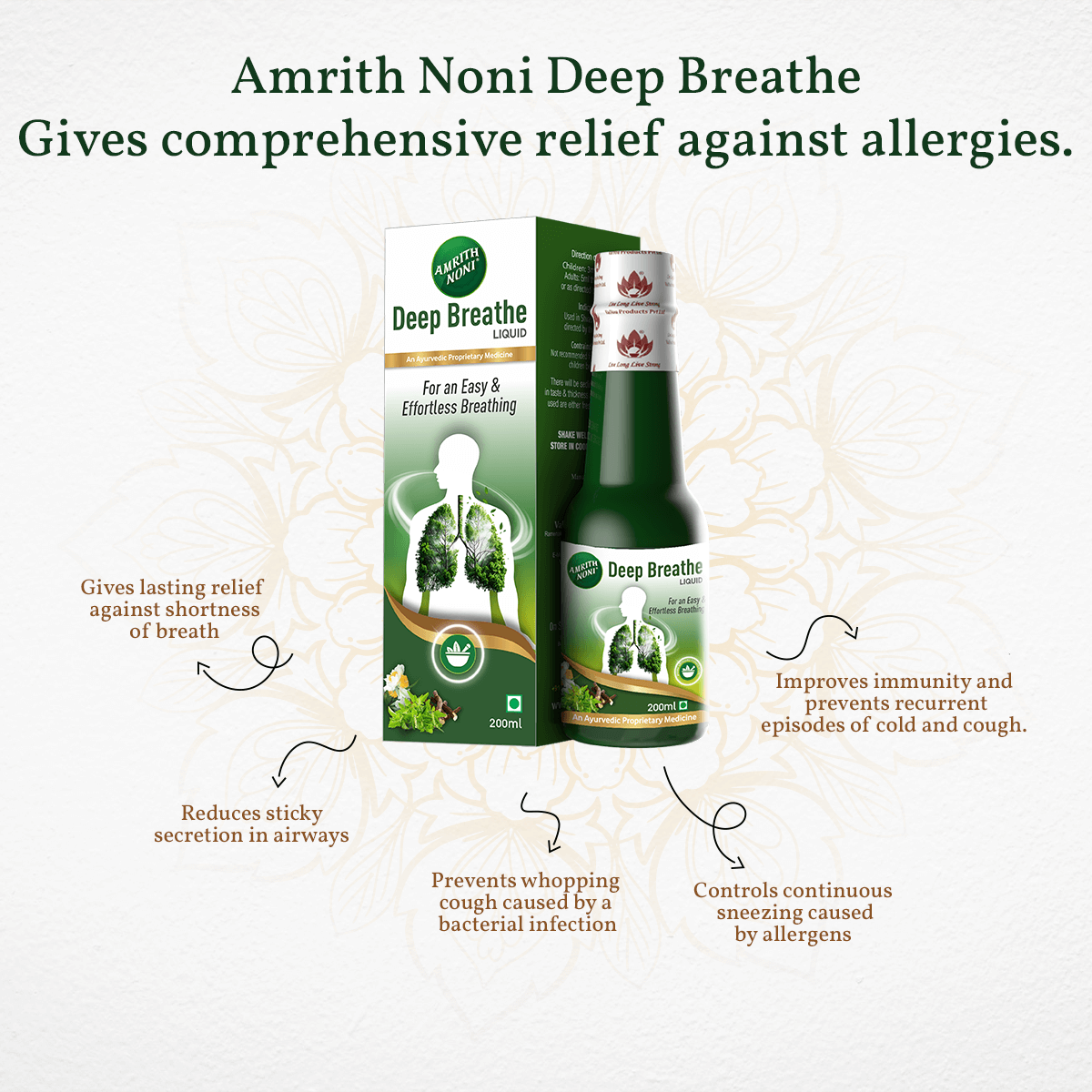 
                  
                    Amrith Noni Deep Breathe packaging showing benefits for allergy relief
                  
                